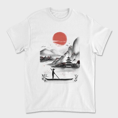 Унисекс Мъжка Тениска, Japanese Landscape