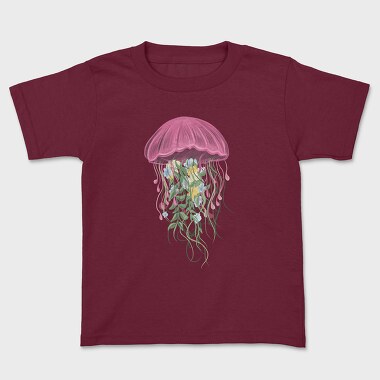 Jellyfish and Flowers, Kids' T-Shirt