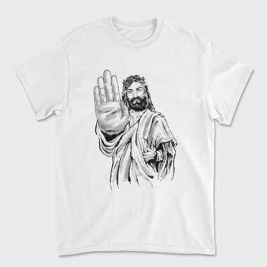 Jesus Stop Sign, Unisex Men's T-Shirt