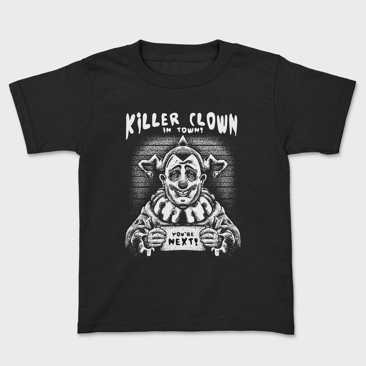 Killer Clown in Town, Kids' T-Shirt