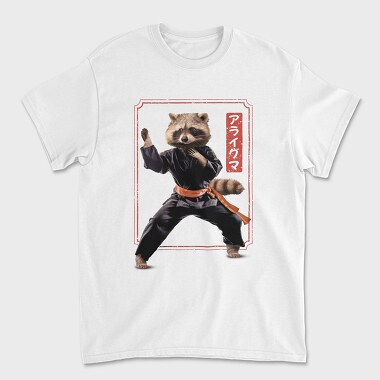 Kungfu Raccoon, Unisex Men's T-Shirt