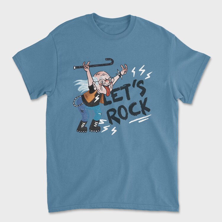 Lets Rock Grandpa, Унисекс Мъжка Тениска