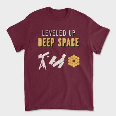 Leveled Up Telescopes, Unisex Men's T-Shirt