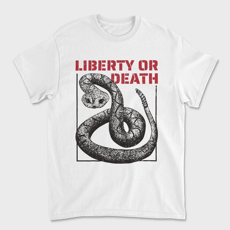Liberty or Death Snake, Унисекс Мъжка Тениска