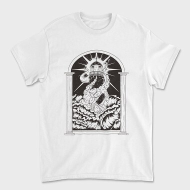 Lighthouse Kraken, Unisex Men's T-Shirt