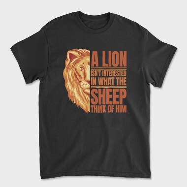 Lion Quote, Унисекс Мъжка Тениска