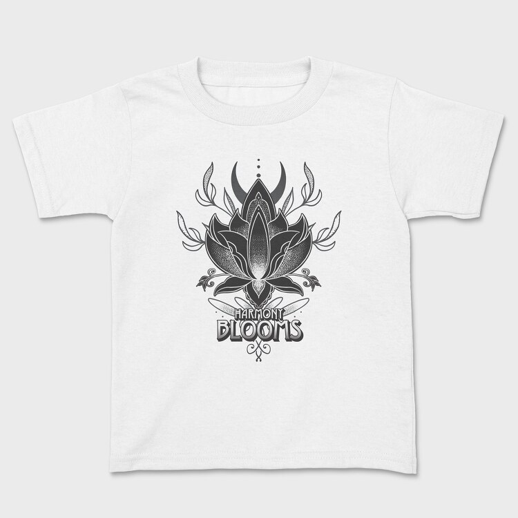 Lotus Flower Harmony Blooms, Kids' T-Shirt