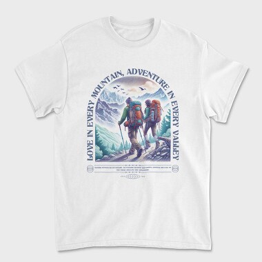 Love in Every Mountain, Unisex Men's T-Shirt