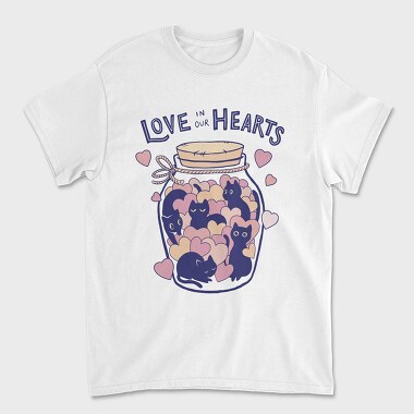 Love in Our Hearts Cats Jar, Unisex Men's T-Shirt