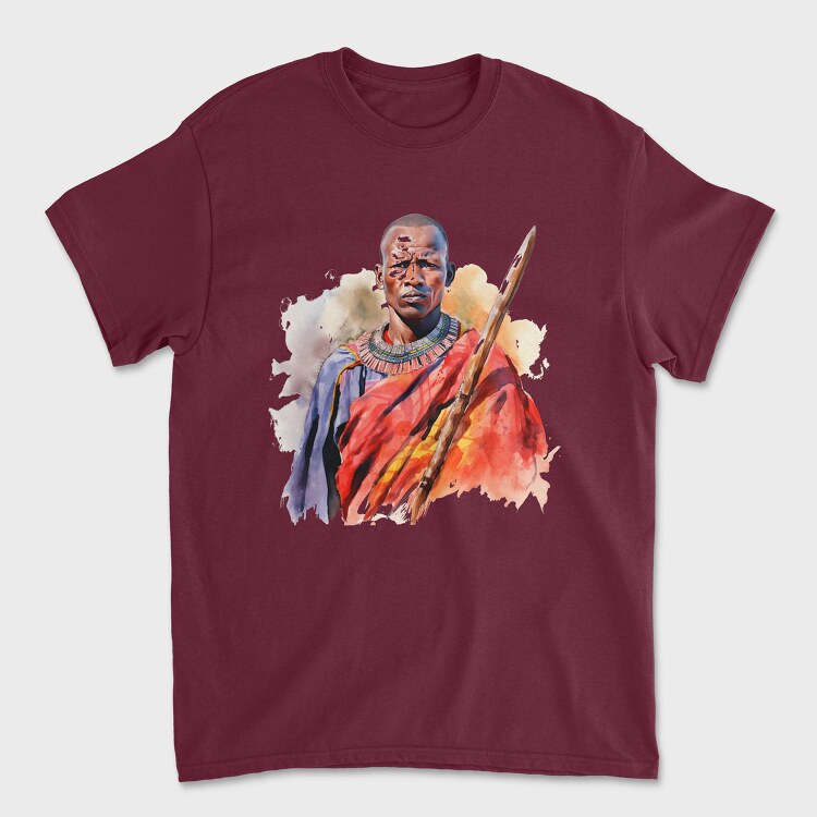 Maasai Warrior Masai, Унисекс Мъжка Тениска
