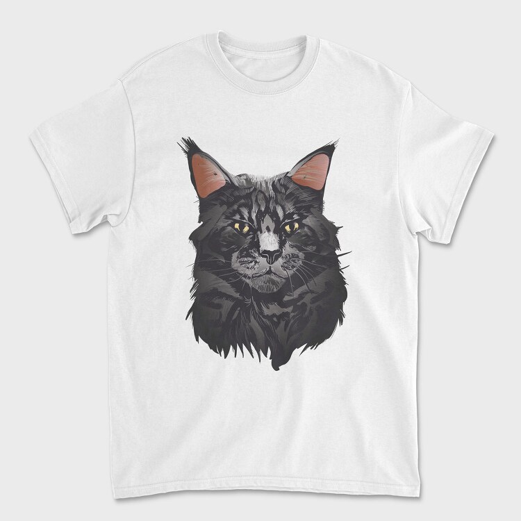 Maine Cat Portrait, Unisex Men's T-Shirt