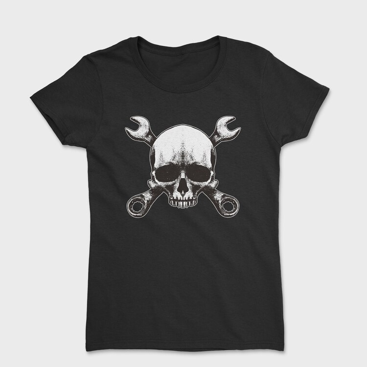 Mechanic Skull Wrench, Women's T-Shirt