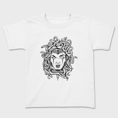 Medusa Head Monochrome, Kids' T-Shirt