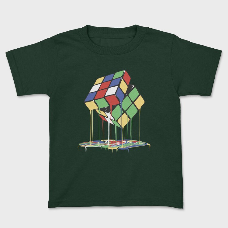 Melting Rubik, Kids' T-Shirt