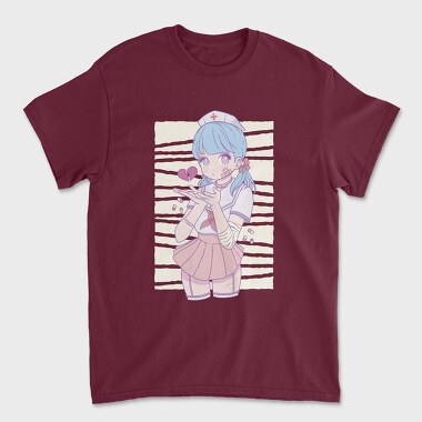 Menhera Nurse Kawaii Anime Girl, Unisex Men's T-Shirt