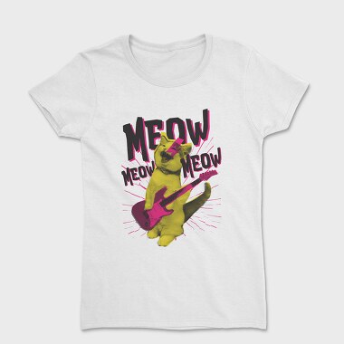Дамска Тениска, Meow Cat Rocker