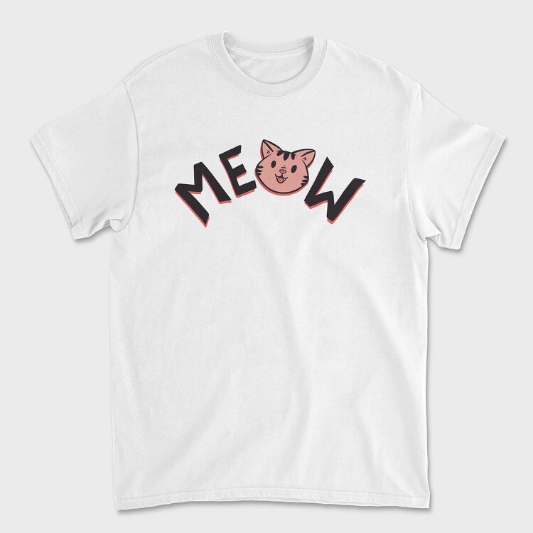 Meow Cute Cat, Unisex Men's T-Shirt