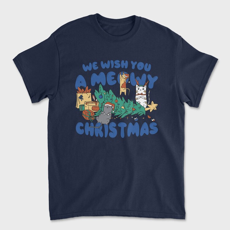 Meowy Christmas 2, Unisex Men's T-Shirt