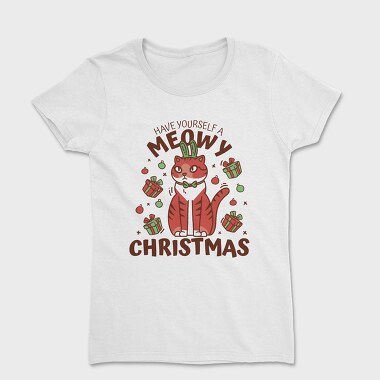 Meowy Christmas, Women's T-Shirt