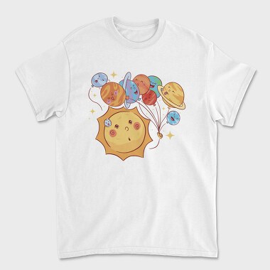 Milky Way Cartoon, Unisex Men's T-Shirt