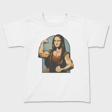 Mona Lisa Lifter, Kids' T-Shirt