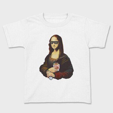 Monalisa Painting Kebab, Kids' T-Shirt