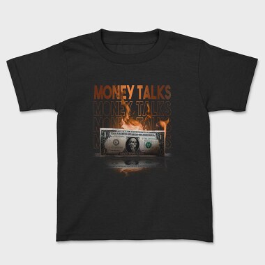 Money Skull Fire Bill, Kids' T-Shirt