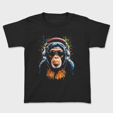 Monkey Dj, Kids' T-Shirt
