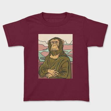 Monkey Mona Lisa, Kids' T-Shirt