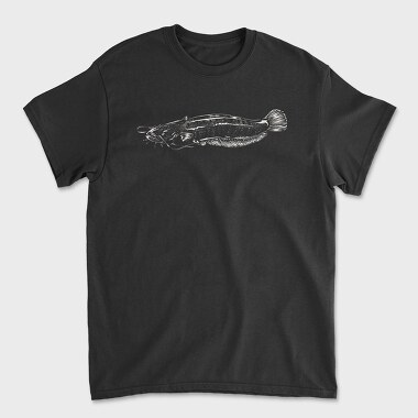 Unisex Men's T-Shirt, Monochrome Catfish