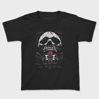 Skull Haunted House, Kids' T-Shirt