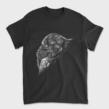 Sleeping Dog Monochrome, Unisex Men's T-Shirt
