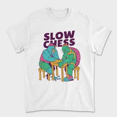 Slow Chess Turtle, Unisex Men's T-Shirt