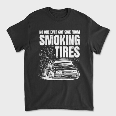 Smoking Tires, Unisex Men's T-Shirt