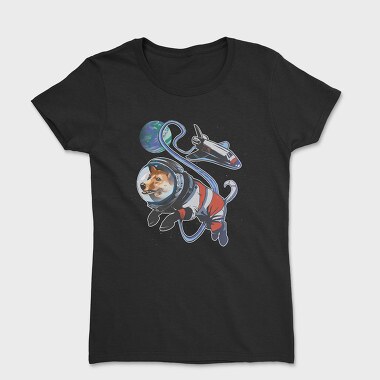 Space Dog Earth, Women's T-Shirt
