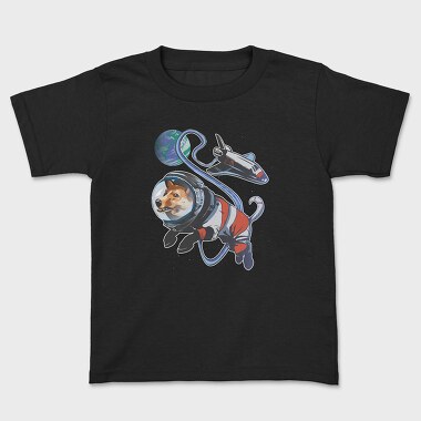 Space Dog Earth, Kids' T-Shirt