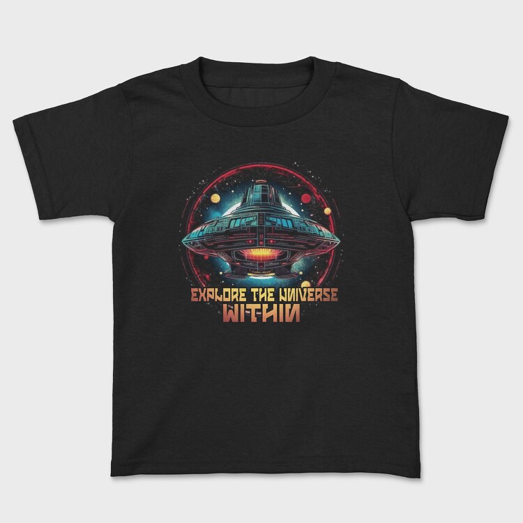 Spacecship Universe Within, Kids' T-Shirt
