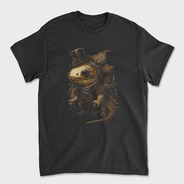 Steampunk Axolotl, Unisex Men's T-Shirt