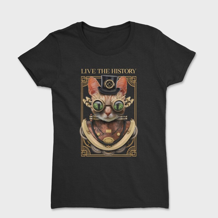 Steampunk Cat, Women's T-Shirt