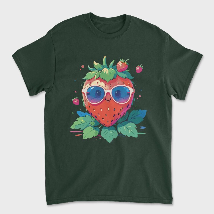 Strawbwerry Sunglasses, Унисекс Мъжка Тениска