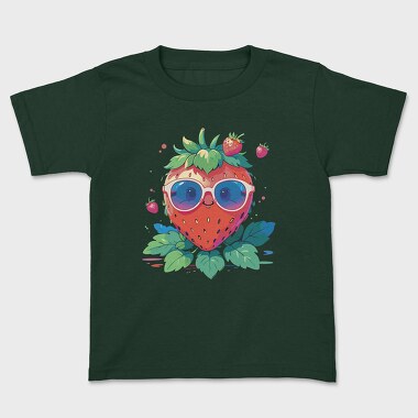 Strawbwerry Sunglasses, Kids' T-Shirt