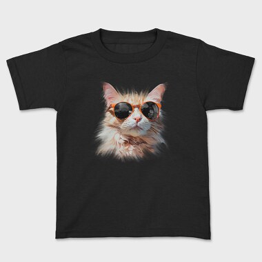 Sunglass Cat, Kids' T-Shirt