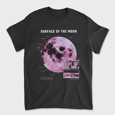 Surface of the Moon, Unisex Men's T-Shirt