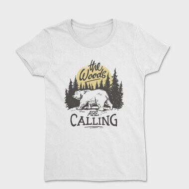 The Woods Are Calling Bear Sun, Women's T-Shirt