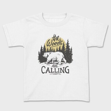 The Woods Are Calling Bear Sun, Kids' T-Shirt