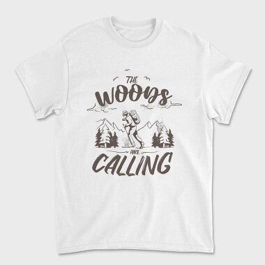 The Woods Are Calling Monochrome, Unisex Men's T-Shirt