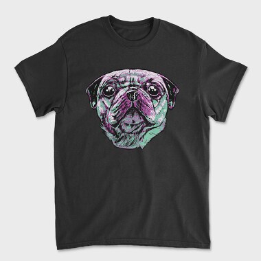Three Color Pug, Unisex Men's T-Shirt