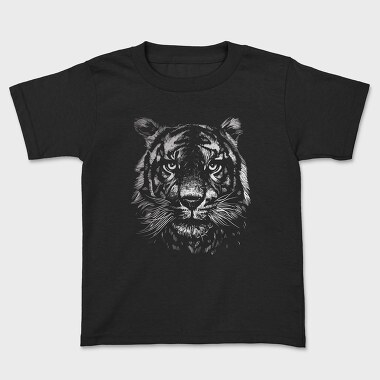 Tiger Monochrome, Kids' T-Shirt