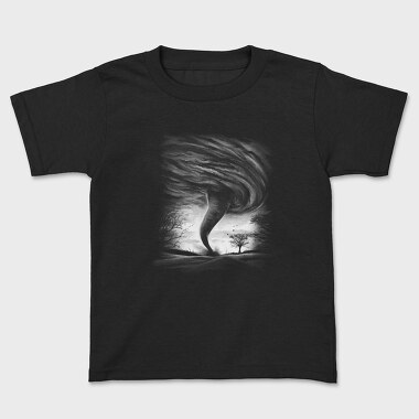 Tornado Monochrome, Kids' T-Shirt