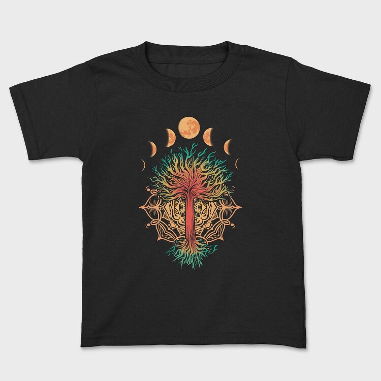 Tree Moonphases, Kids' T-Shirt
